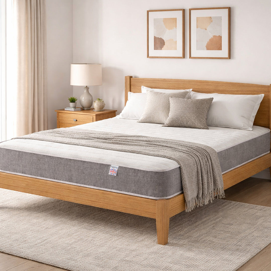 Latitude Run Medium Hybrid Pocket Spring Mattress with Memory Foam Comfort Layer Small Double (4')