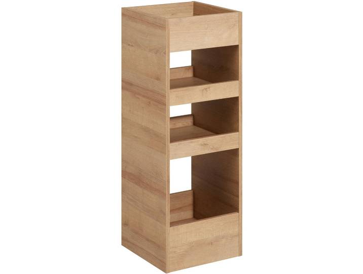 Sadena Allzweckwagen Universelle Einzelmöbel, Eiche, 3 Fächer, 35x95x35 cm, Made in Germany, Esszimmer, Barmöbel, Barwagen