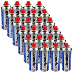 Packung mit 24 Gaskartuschen 250g Butan Camping Butane ALPENTECH