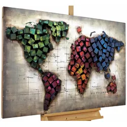 HOLZBILD Bunt 100/70 cm