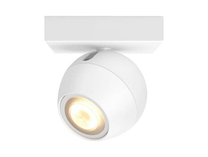 Philips Hue White Amb. Buckram Spot 1 flg. weiss + Dimmschalter