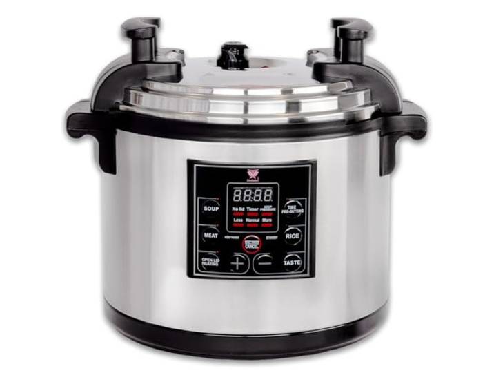 Beeketal Profi Gastronomie Reiskocher aus Edelstahl, inkl. Warmhaltefunktion & Antihaft-Innentopf, 11L oder 15L Volumen, für bis zu 6,5kg Reis, Reisgarer für Großküchen, Imbiss & Vereine (BRK-10)