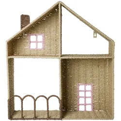 RICE Regal in Hausform, Pink - H50 L45 B12 cm