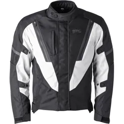 GMS-Moto Avon, Textiljacke wasserdicht - Schwarz/Weiß - XXL