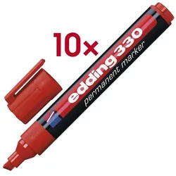 Edding 10x Permanent-Marker »330« rot