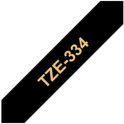 Brother TZE-334 P-Touch gold, schwarz