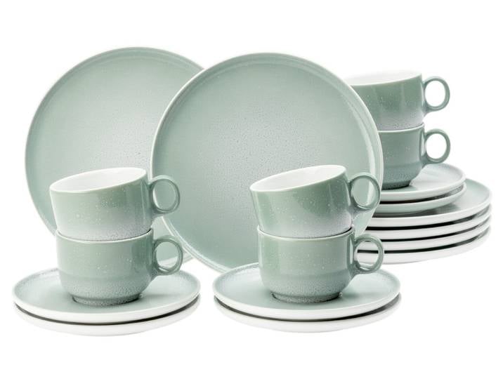 Seltmann Weiden Kaffeeservice 18-tlg. SENTO HOME AURA MINT, Mint, Porzellan