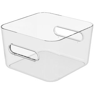 Smartstore Aufbewahrungsbox Compact Square M, 3,6L, Kunststoff, transparent, A6, 20 x 20 x 12cm
