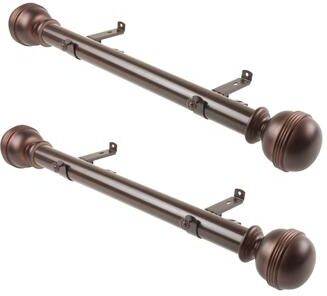 "InStyleDesign Jupiter 1.5"" Side Curtain Rod - Set of 2"