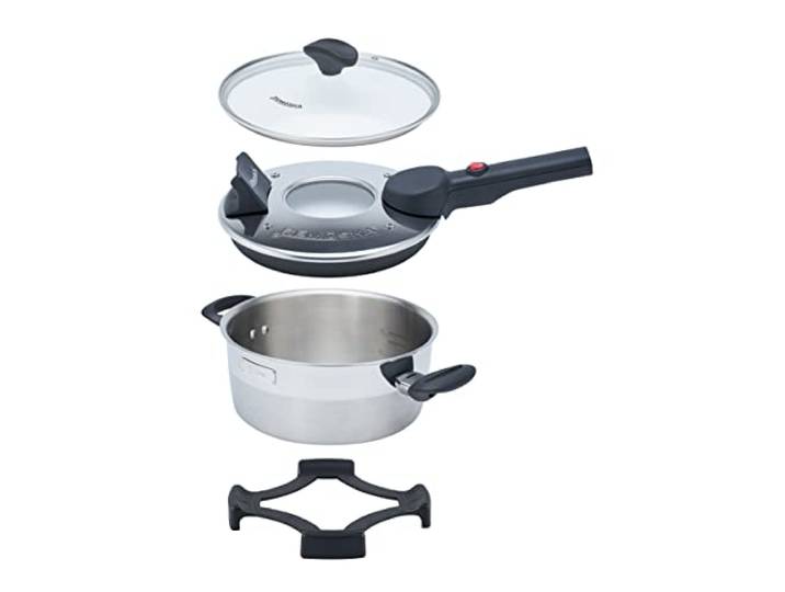 Remoska D51F/10 Dua Glas Multifunktions-Elektro-Bräter 2-in-1 Backdeckel 400 W Kochtopf 2l Deckel Gas/Elektro/Glaskeramik/Induktionskochplatte Drei Metalle Edelstahl/Aluminium/Edelstahl Czech Republic