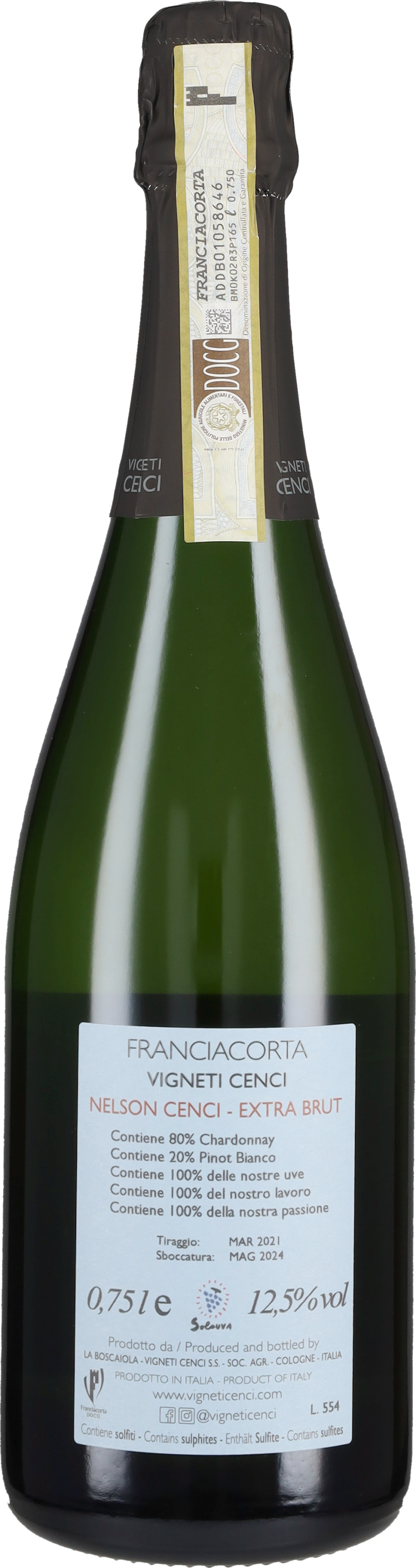 Franciacorta Extra Brut 'Nelson Cenci' Vigneti Cenci