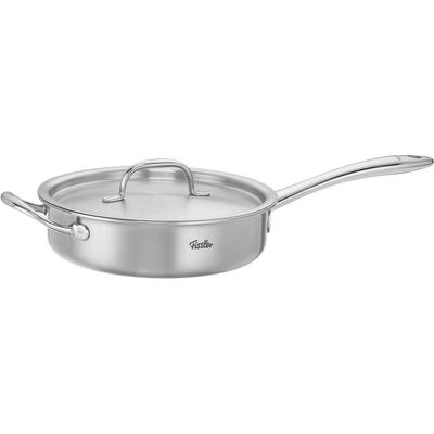 Bratpfanne FISSLER "Fissler M5 Pro-Ply, Edelstahl-Pfanne", silber (silberfarben), B:26,5cm H:11cm L:52,5cm Ø:24cm, Pfannen, Bratpfanne, 5-lagiges Mehrschichtmaterial für präzise Temperaturkontrolle