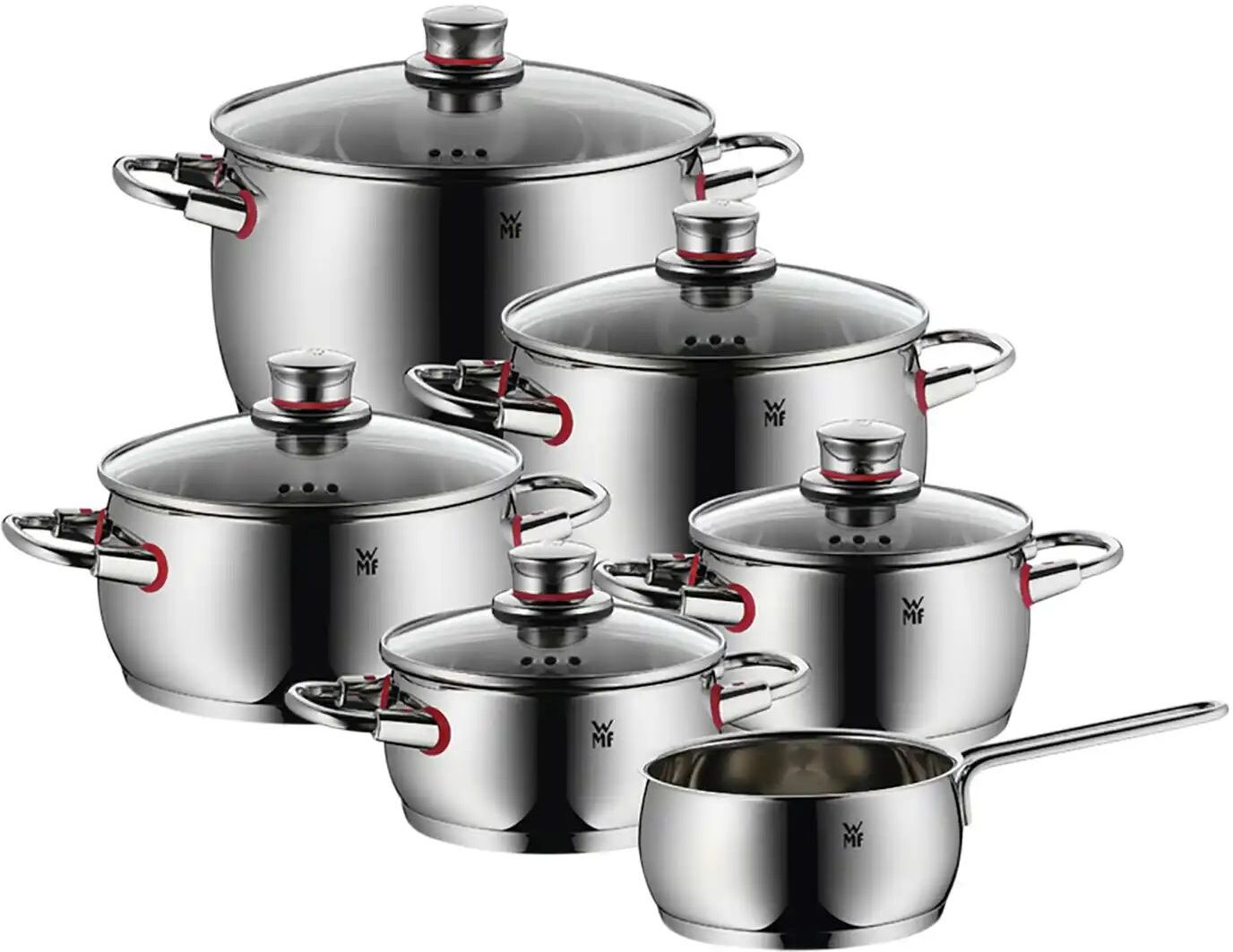 WMF Topf-Set 6er Set Quality One ¦ silber ¦ Edelstahl
