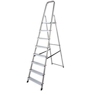Krause Stehleiter CORDA, 000767, mit Plattform, aus Aluminium, bis 150kg, mit 8 Stufen