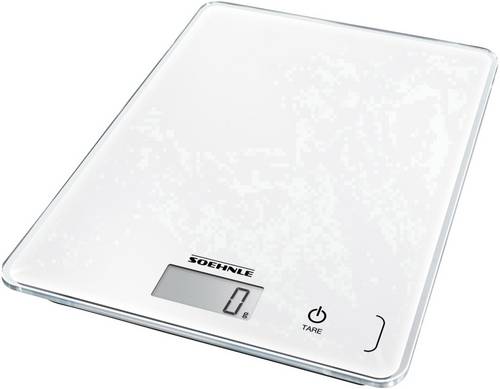 Soehnle KWD Page Compact 300 Küchenwaage digital mit Wandbefestigung Wägebereich (max.)=5kg Weiß 200 x 150 x 13