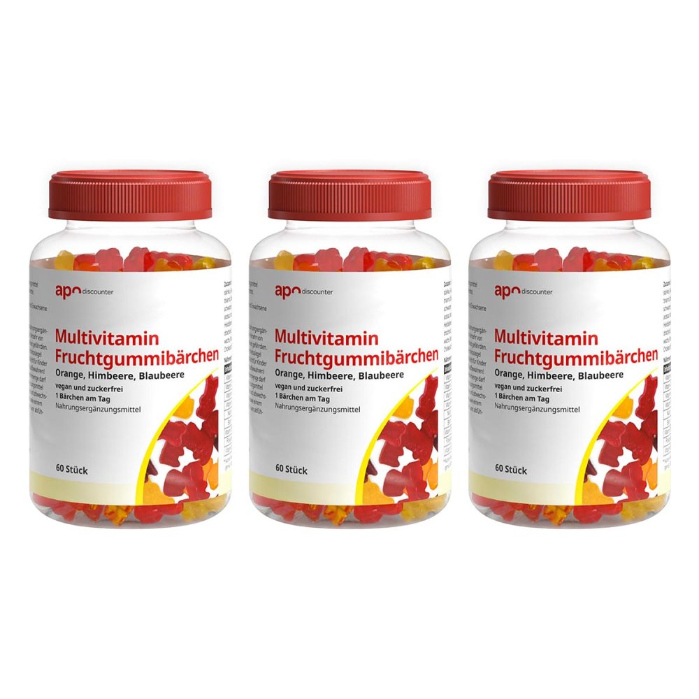 apo.com Group GmbH Multivitamin Fruchtgummibärchen zuckerfrei von apodiscounter 08101845