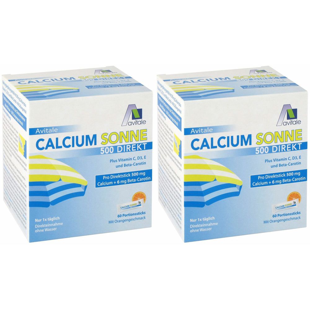 Calcium Sonne 500 Direkt Doppelpack 2x60 St Puder