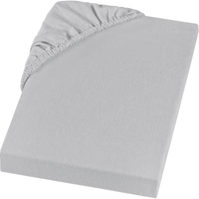 Spannbettlaken SETEX "Feinbiber in Gr. 70x140, 90x200, 140x200 oder 180x200 cm", silber (silberfarben), B:100cm L:200cm, Feinbiber, Obermaterial: 100% Baumwolle, Bettlaken, Spannbettlaken, für Matratzen bis 23 cm Höhe, Winter, Bettlaken