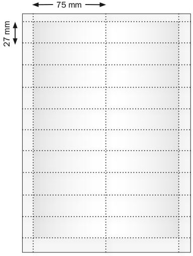 SPRINTIS 10 feuille - Planches d'impression, blanches 20 badges par planche d´impression, 200 badges par pack   Office 30, 75 x 27 mm, papier