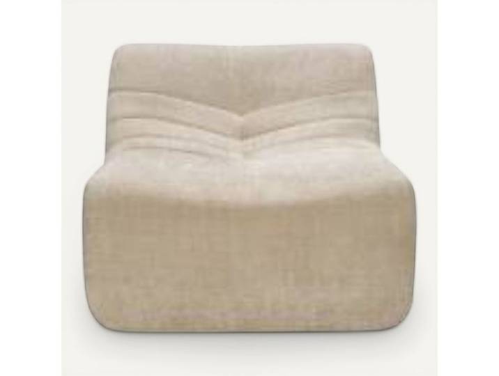 Fauteuil chauffeuse compressé fixe 1 place KISS tissu beige