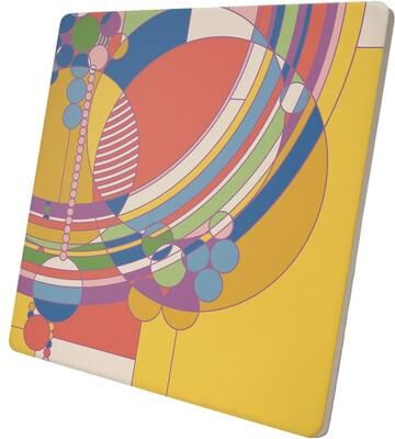 CounterArt "March Balloons II Design on 8"" Square Stone Trivet"