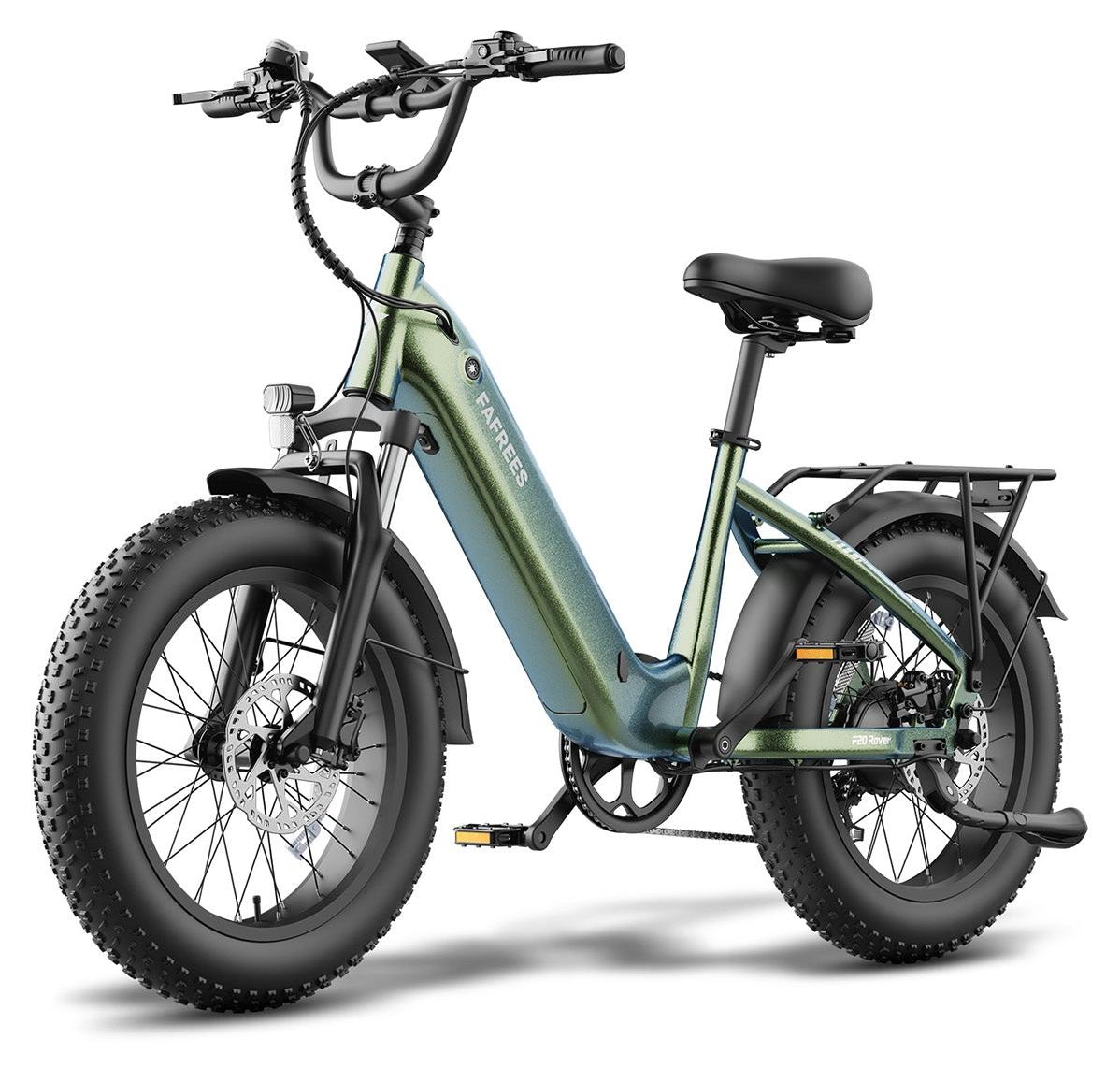 E-Bike Fatbike 250W 48V 15Ah Akku 55-80km Reichweite 20x4.0 Zoll Grün