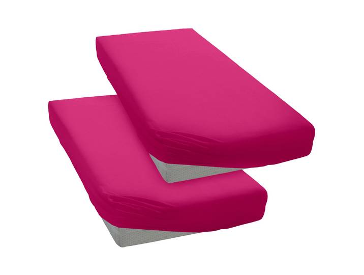 Spannbettlaken GOODPRODUCT PAPRIKA Microfaser-Jersey und warme Fleece-Qualität , pink, B:90cm L:200cm, Microfaser-Jersey, Obermaterial: 100% Polyester, Bettlaken, Spannbettlaken, Bettlaken Laken Spannbettuch, schnelltrocknend