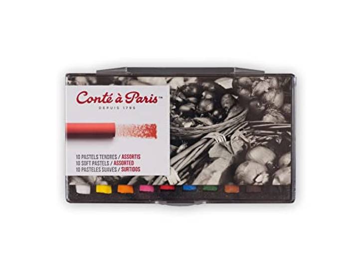 Conté à Paris 50211 Pastelpotloden, schetspennen en accessoires, meerkleurig, 9 x 15 x 2 cm