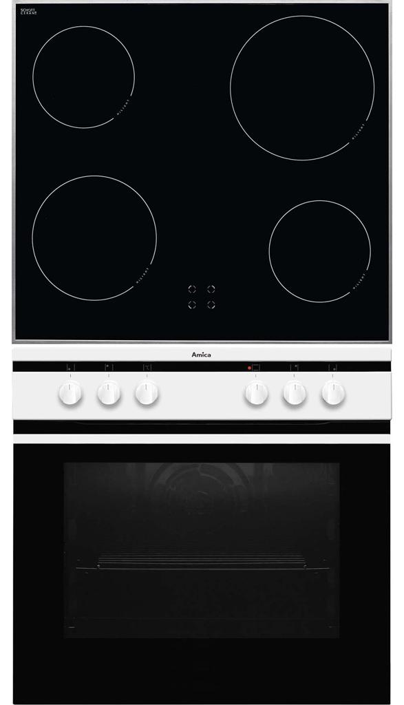 Amica EHC12709W, Elektrischer Ofen, 65 l, A, A+ bis D, 0,99 kWh, 0,78 kWh