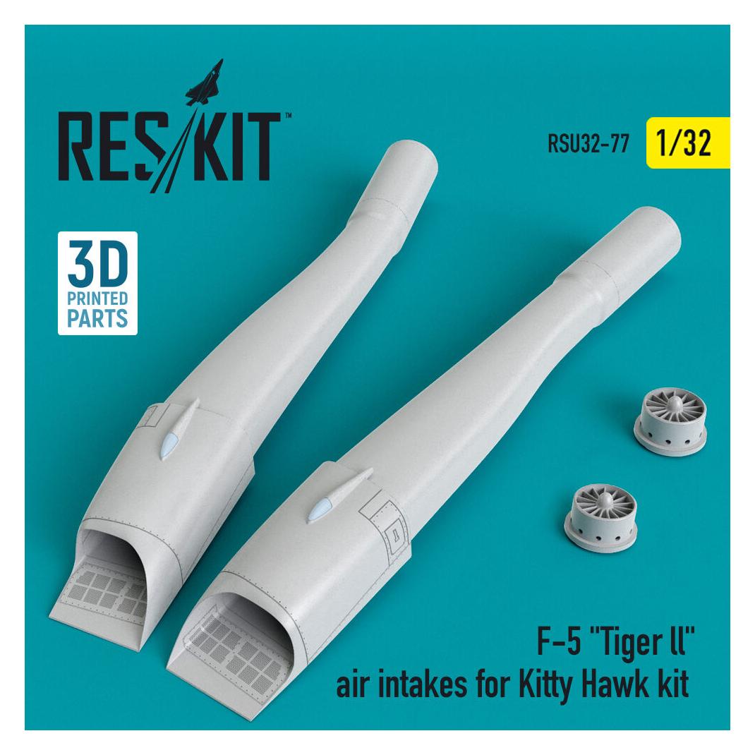 ResKit F-5 Tiger ll air intakes for Kitty Hawk kit (3D Printed) (RSU32-0077)