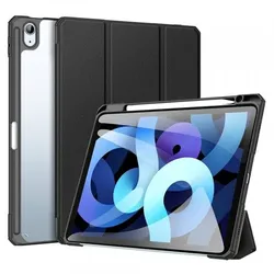 Eco-Leather Tablet-Ledertasche für iPad Pro 11" 2024 mit Smart-Sleep Funktion Stifthalter Schwarz