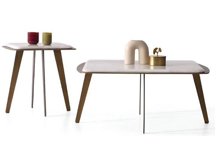 JVmoebel Couchtisch Elegantes Couchtisch-Set aus Marmor und Metall in Grauton (Set), Made in Europa