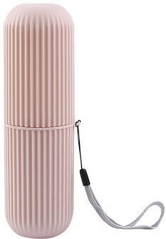 PRiME Portable Travel Toothbrush Case And Toothpaste Holder pink