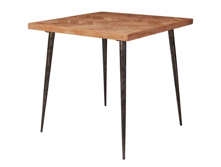 Esstisch Akazie massiv 80 x 80 x 76 cm Braun
