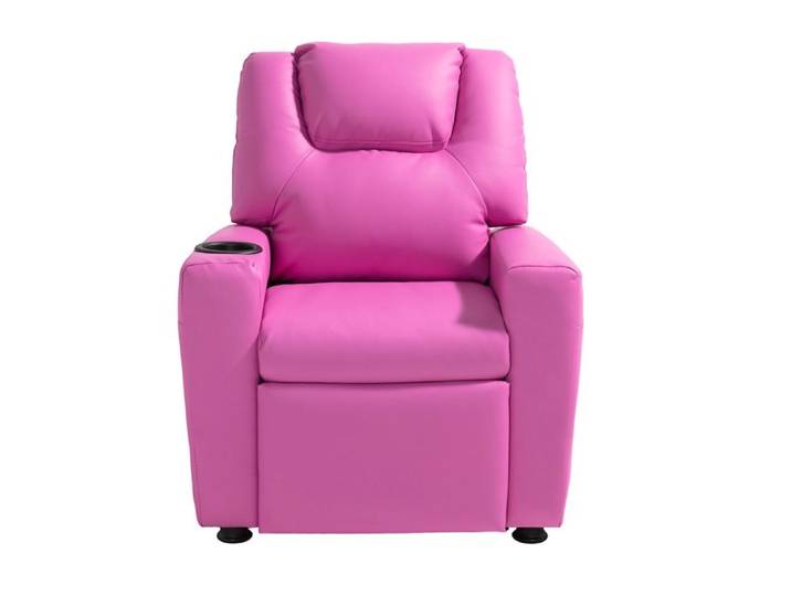 Fauteuil Inclinable - DUOKU - SX-81509 - Ergonomique - Porte-Gobelet - Repose-Pieds - Rose