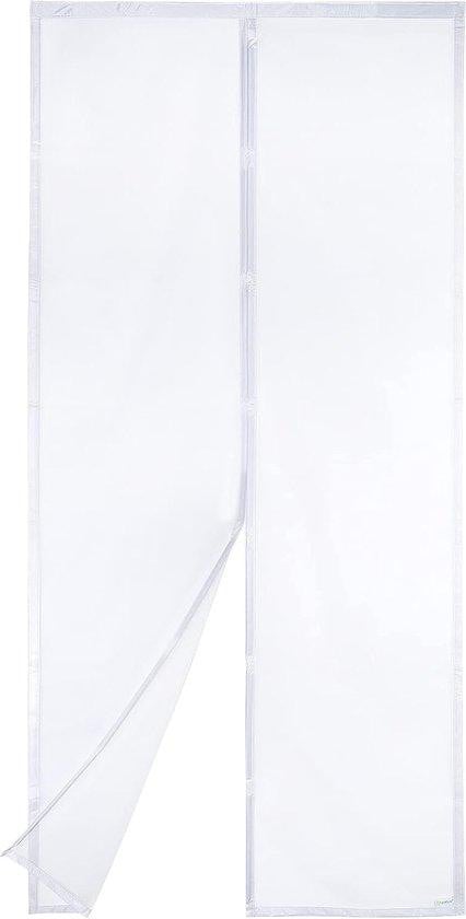 Unyqoos Wit magnetisch vliegenhor voor deuren van nylon met houten frame