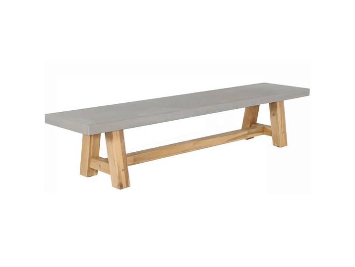 Veltis dining tuinbank betonlook + hardhout 250x45cm