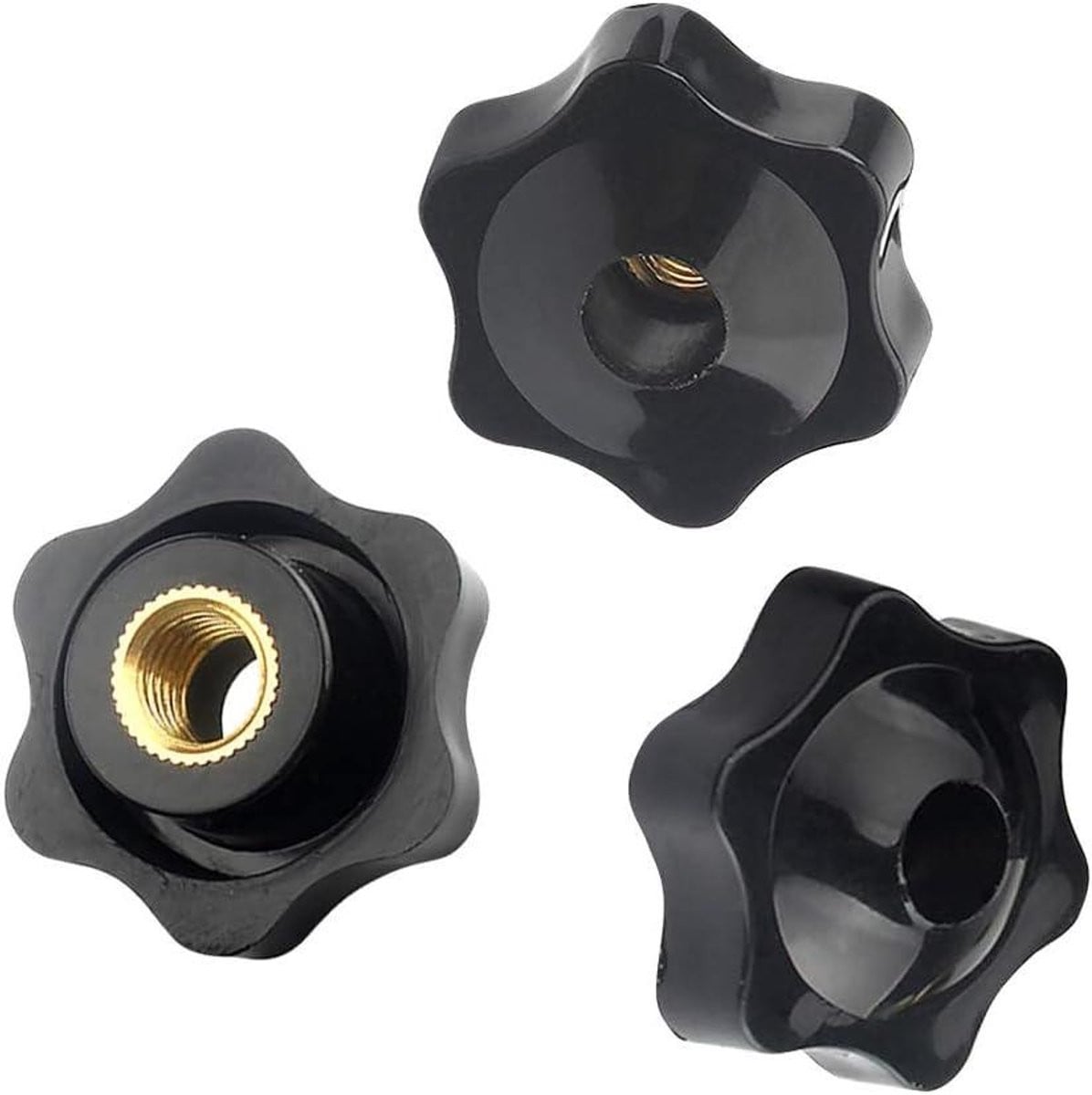Ster Knop Handvat Klemmoer Knop Zwart - 10 Stuks