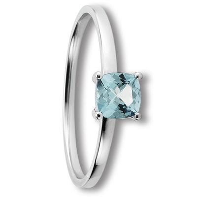 Goldring ONE ELEMENT "Blau Topas Ring aus 333 Weißgold" Gr. 56, silber, Fingerringe, Damen, 56, Gold Weißgold 333, Gold, Weißgold 333, Goldring, Schönes Strahlen – ein Detail mit liebevoller Wirkung