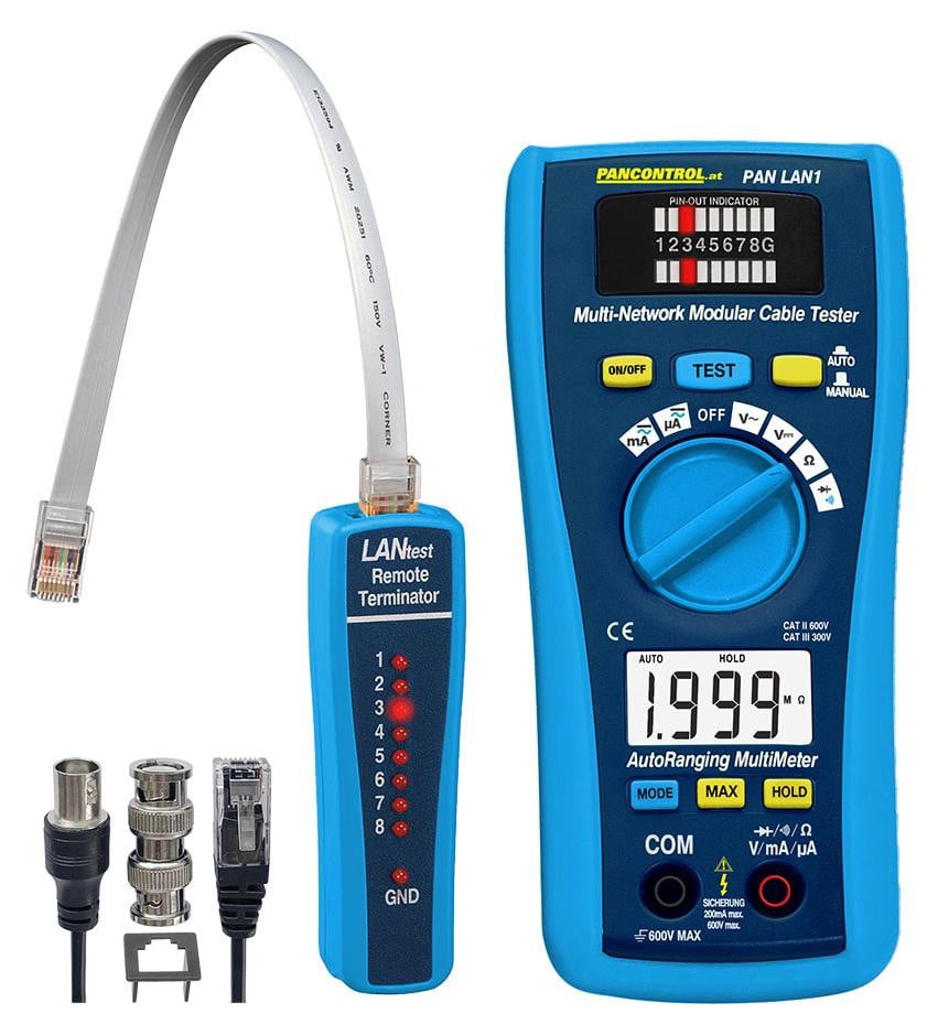Krystufek PANLAN-1 LAN-tester en digitale multimeter CAT III 300V PANCONTROL