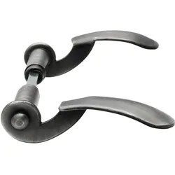 Schösswender, Türgriff + Türgarnitur, Drückerpaar ELITE, Ansatz 18 mm, schwarz passiviert (Türgarnitur)