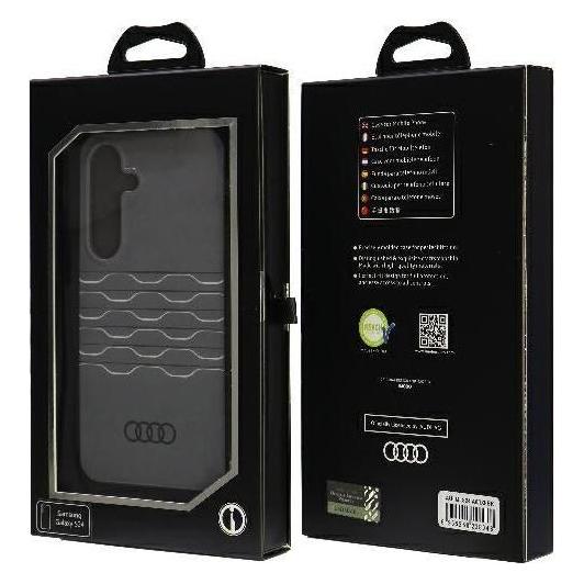Audi IML Geometric Pattern Case S921 czarny/black hardcase AU-IML-A6/D3-BK (Samsung Galaxy S24) (AU-IMLS24-A6/D3-BK)