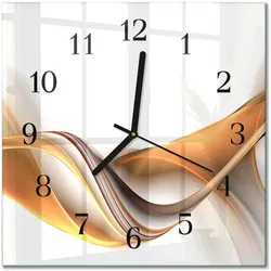 WANDUHR aus Glas 30x30 cm - Abstraktion