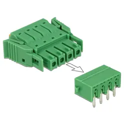 DELOCK Terminalblock Set f. Platine 4 Pin 3,81mm Rastermaß
