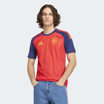 Fußballtrikot ADIDAS PERFORMANCE "RFEF H JSY", Herren, Gr. M, rot (vivrot), Obermaterial: 100% Polyester, Trikots Fußballtrikot, mit Climacool Technologie, atmungsaktiv, Kurzarm