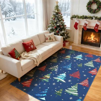 Garvee Red 2x6 Runner Rug, Washable Christmas Carpet, Soft Low Pile Non-Slip Rug for Kitchen, Entryway, or Bedroom Decor