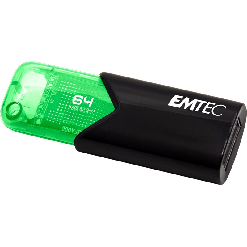 64GB Emtec USB-Stick B110 USB 3.2 Click Easy, grün