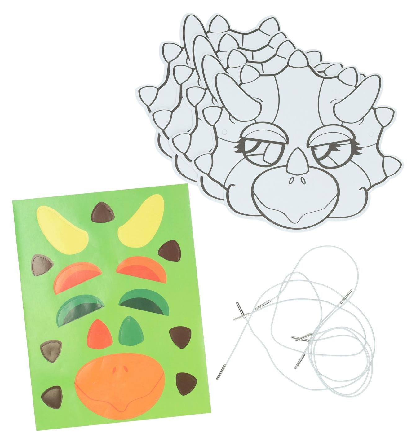Wins Holland Verf je eigen dinosaurusmasker - 4 stuks