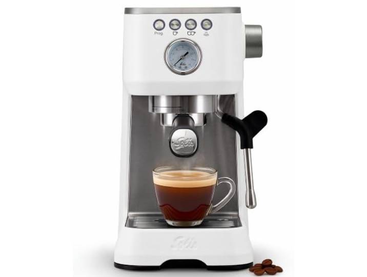 Solis Barista Perfetta Plus Siebträgermaschine, Weiß, Typ 1170 1,7 Liter, Kaffeemaschine, Kaffeeautomat