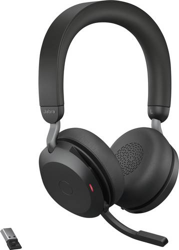 Jabra Evolve2 75 On Ear Headset Bluetooth, kabelgebunden Stereo Schwarz Mikrofon-Rauschunterdrückung Lautstärkeregelung, Mikrofon-Stummschaltung